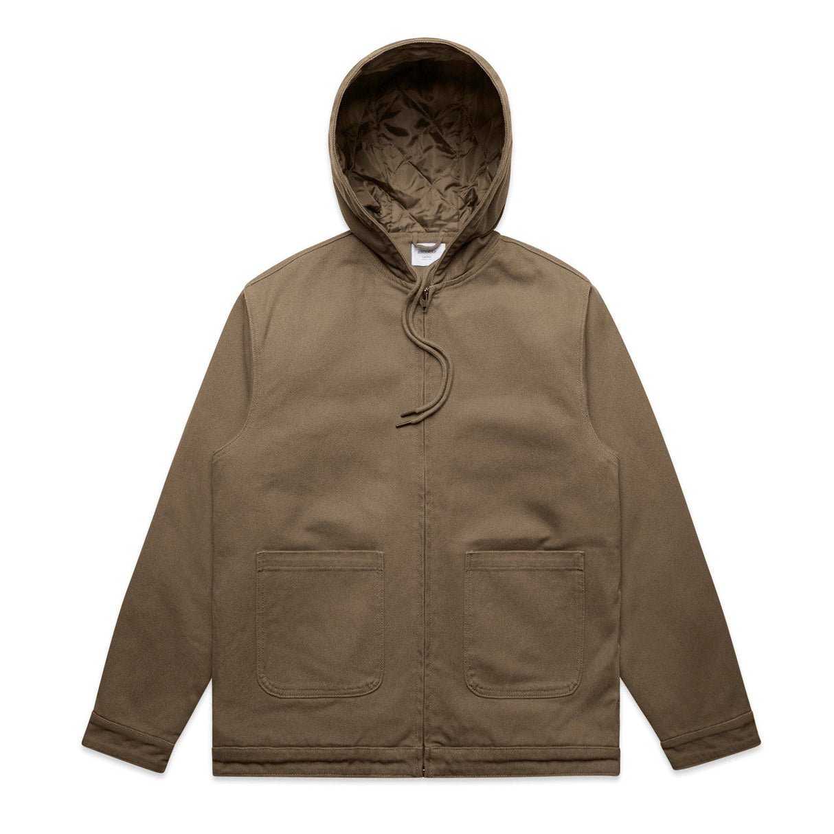 CANVAS HOODED JACKET WALNUT