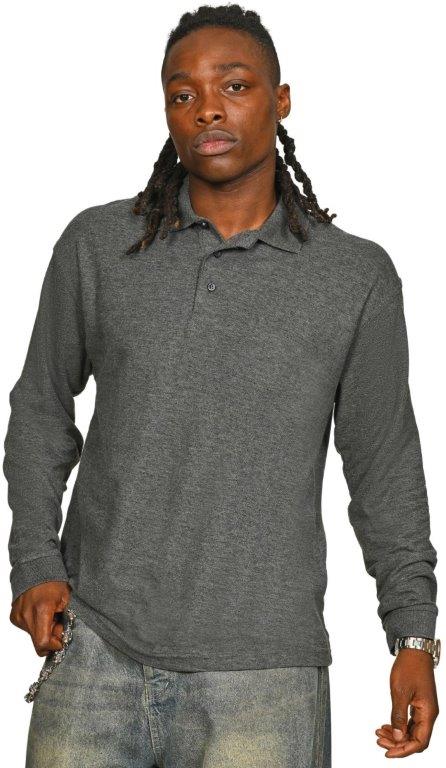 Casual Classic Polycotton L/S Pique Polo 190gm