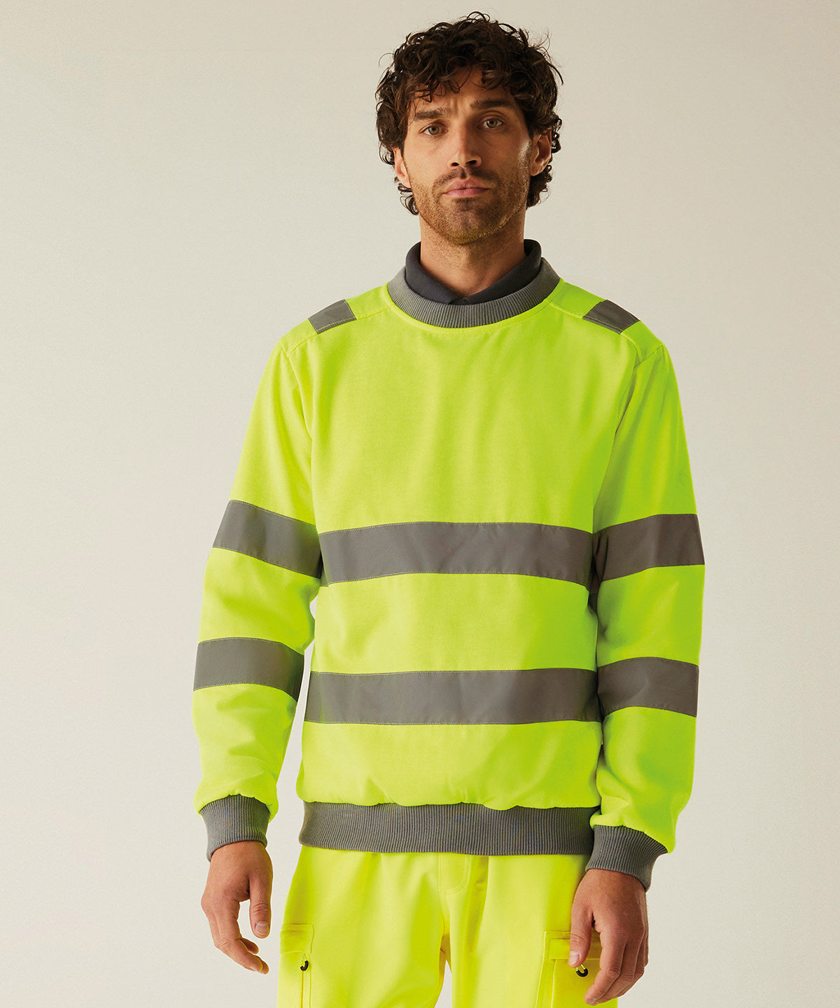Hi-vis Pro contrast crew neck sweatshirt