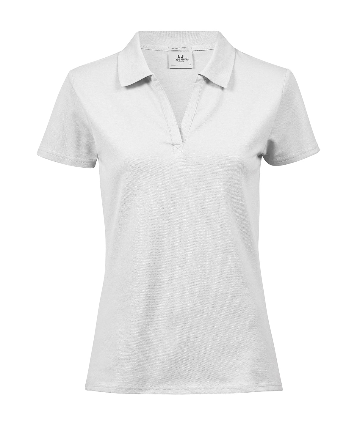 Women’s luxury stretch v-neck polo (1409)