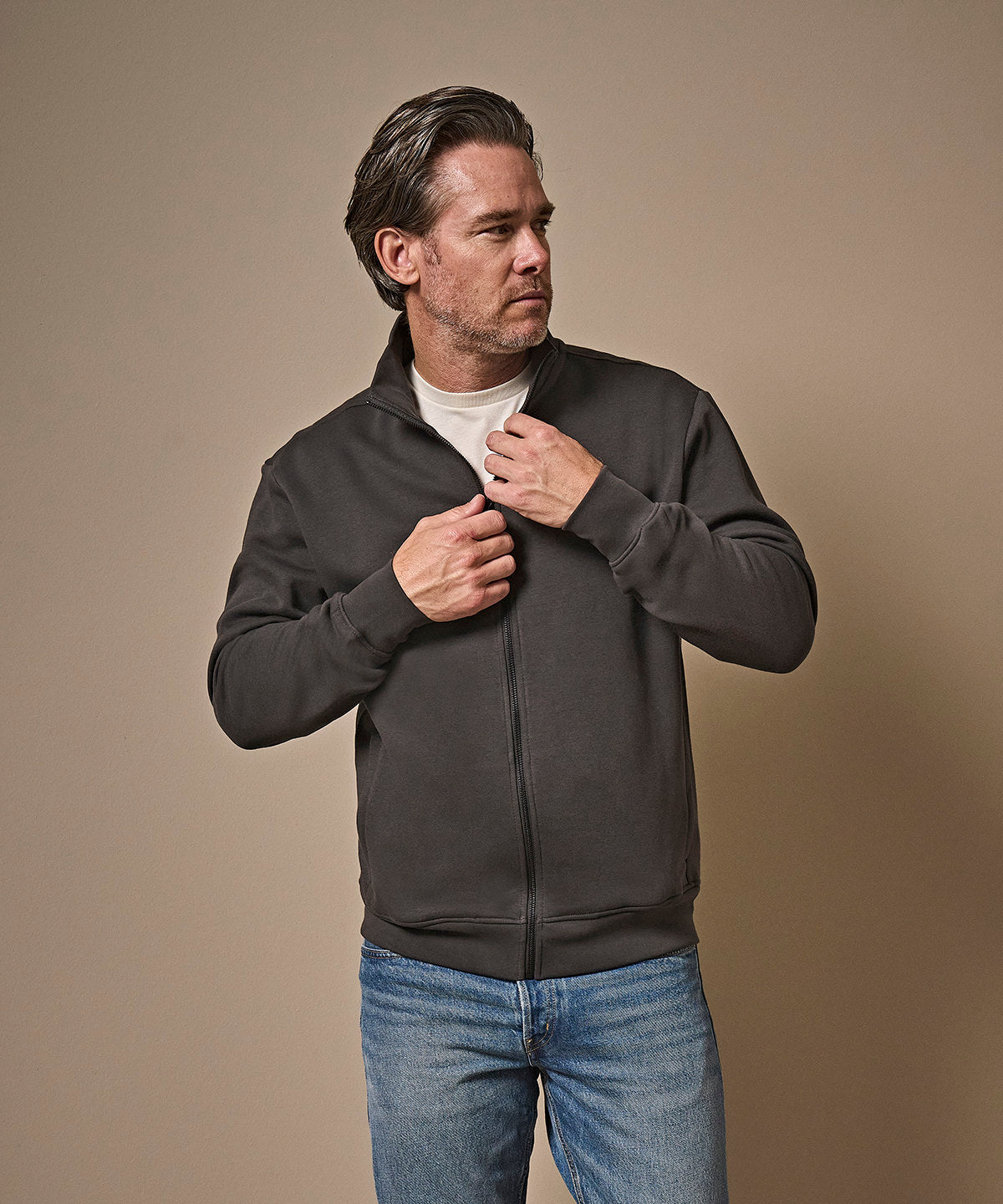 Full-zip sweat cardigan (5440)