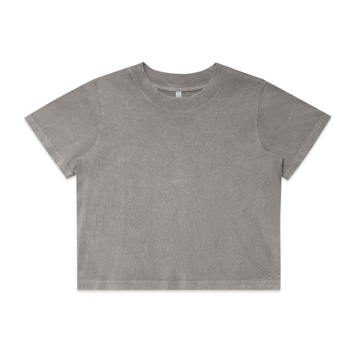 WOS STONE WASH HEAVY CROP GREY STONE