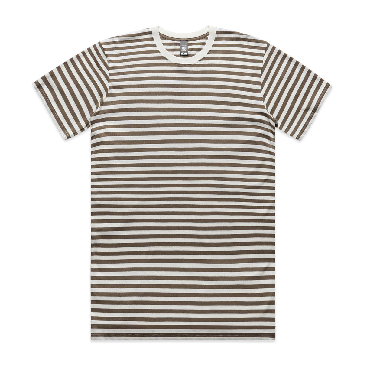 STAPLE STRIPE TEE NATURAL/WALNUT
