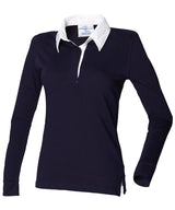 Women's long sleeve plain rugby shirt