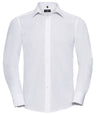 Long sleeve polycotton easycare fitted poplin shirt