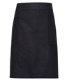 Division waxed-look denim waist apron