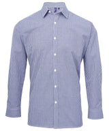 Microcheck (Gingham) long sleeve cotton shirt