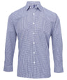 Microcheck (Gingham) long sleeve cotton shirt