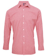 Microcheck (Gingham) long sleeve cotton shirt