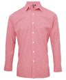 Microcheck (Gingham) long sleeve cotton shirt