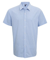 Microcheck (Gingham) short sleeve cotton shirt