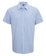 Microcheck (Gingham) short sleeve cotton shirt