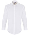 Stretch fit cotton poplin long sleeve shirt