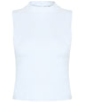 Women's high neck crop vest