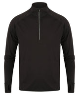 Long-sleeved ¼ zip top