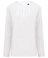 Women's pleat front long sleeve blouse