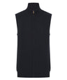 Sleeveless zip-through jumper