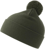 Atlantis Wind S Pompom Recycled Beanie Double Skin Cuffed