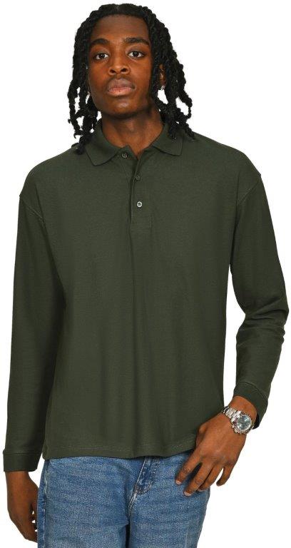 Casual Classic Polycotton L/S Pique Polo 190gm