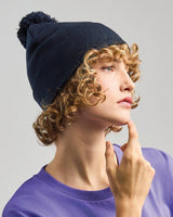 Atlantis Wind S Pompom Recycled Beanie Double Skin Cuffed