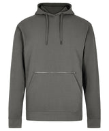 Regular fit piqué hoodie with zipped pocket