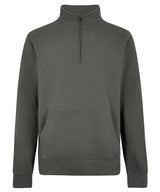 Regular fit 1/4-zip piqué sweatshirt