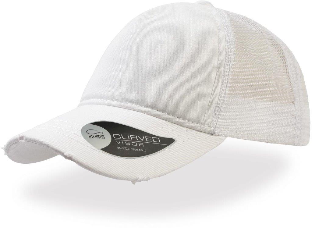 Atlantis Rapper Destroyed 5 Panel Weathered Trucker Cap