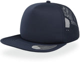 Atlantis# Snap 90s Flat Visor 5 Panel Trucker Cap