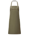 ‘Barley’ Contrast Stitch Bib Apron