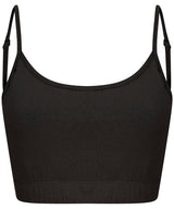 Women's sustainable fashion cropped cami top with adjustable straps