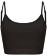 Women's sustainable fashion cropped cami top with adjustable straps