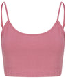 Women's sustainable fashion cropped cami top with adjustable straps