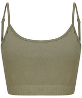 Women's sustainable fashion cropped cami top with adjustable straps