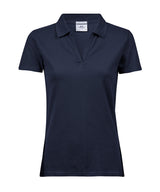 Women’s luxury stretch v-neck polo (1409)